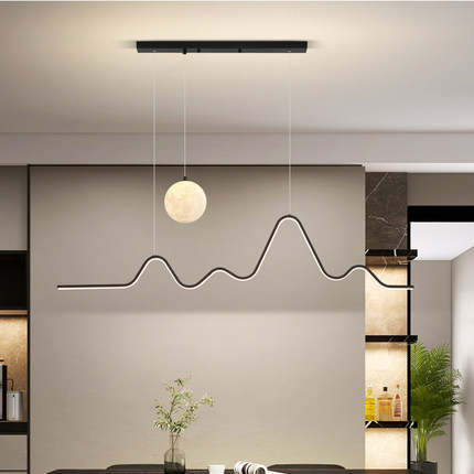 餐厅吊灯简约饭厅餐桌灯吧台网红卧室吊灯2023年新款中山灯具