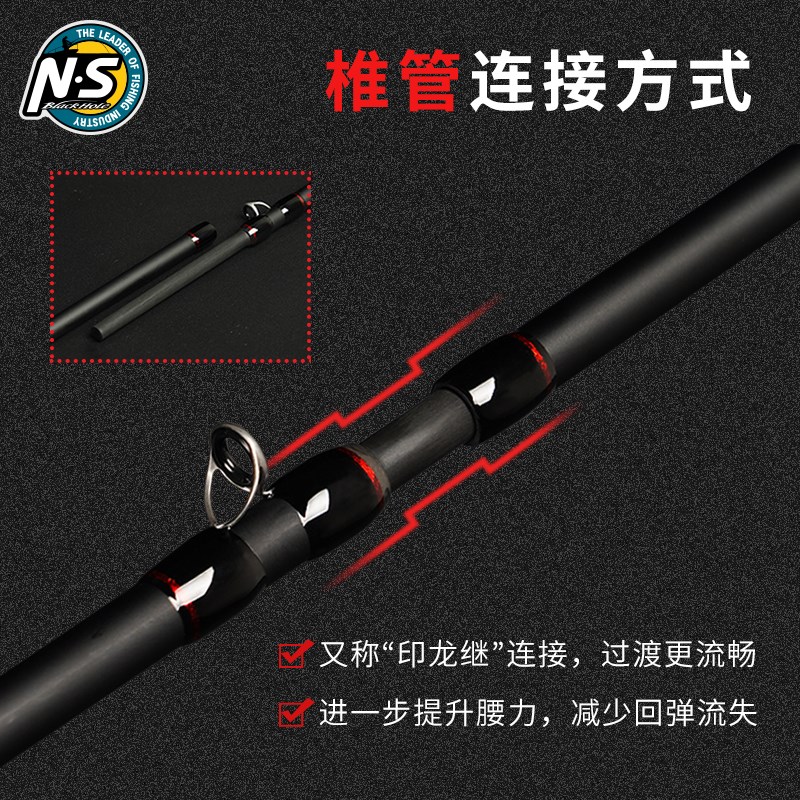 23新NS覆仇者路亚竿独节两节枪柄直柄高碳富士导环淡海水通用