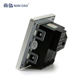 16A 五孔插座86型墙壁插座面板10A 南岛 漏电保护开关插座防漏电u