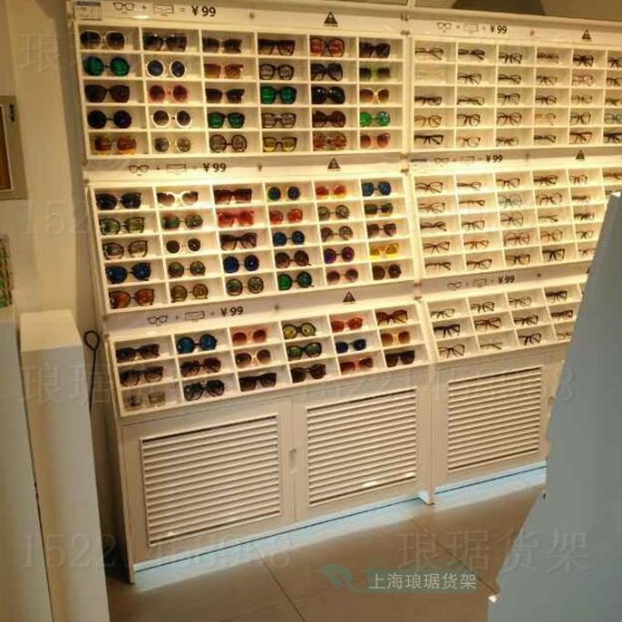 木制烤漆眼镜展示柜双面中岛眼镜展柜眼镜店货架/柜台眼镜展示架