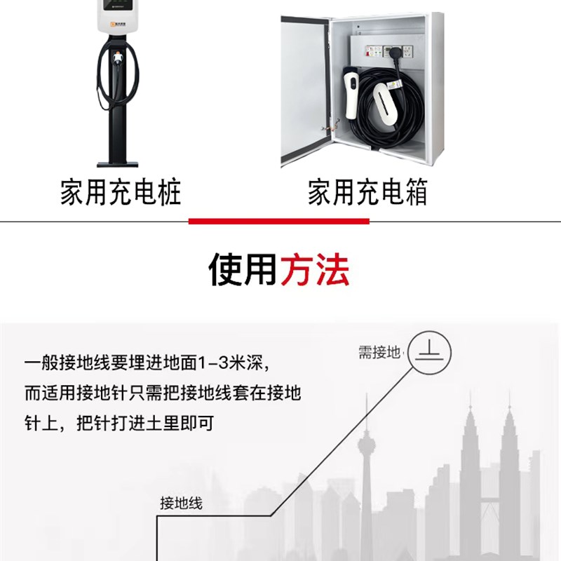 新能源电动汽车充电m桩接地棒镀锌接地针接地线农村电表防雷避雷