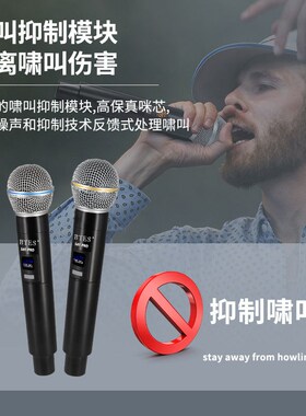 BTES无线麦克风家用无线话筒充电话筒户外教师音响KTV声卡无线咪
