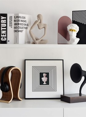 高级感样板间软装饰品工艺摆件客厅书柜小众中古艺术摆设