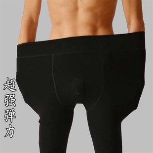 男加绒加厚秋裤 单件内穿毛裤 绒裤 冬季 紧身打底棉裤 保暖裤 大码 男士
