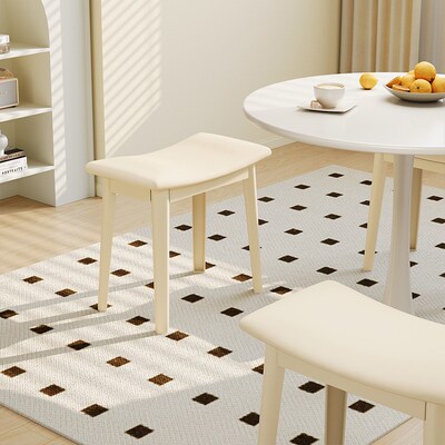 奶油风主卧室化妆凳子女生单独梳妆台椅子美甲衣帽间小尺寸