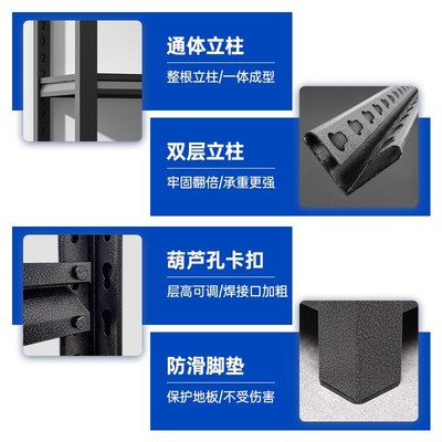 仓储货架置物架多层落地角钢货物架仓库储物架阳台收纳家用铁架子