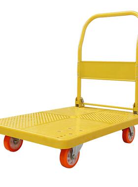 工具手推车搬运车加厚折叠静音平板车拉货PP塑料载重00kg推货车