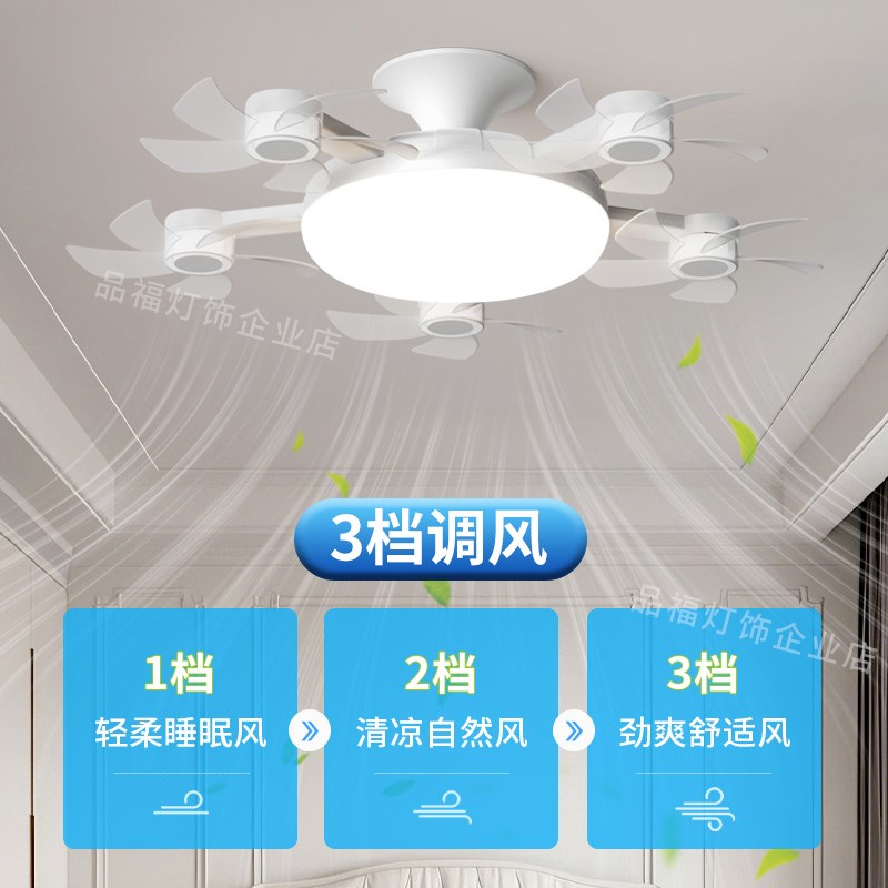 新款风扇灯卧室i吸顶灯2025年新款简约静音电扇一体餐厅吊扇灯