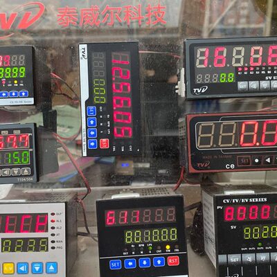 供应台湾TVV高精度传感器显示控制表SV8-R2A智能计数双数显计米器