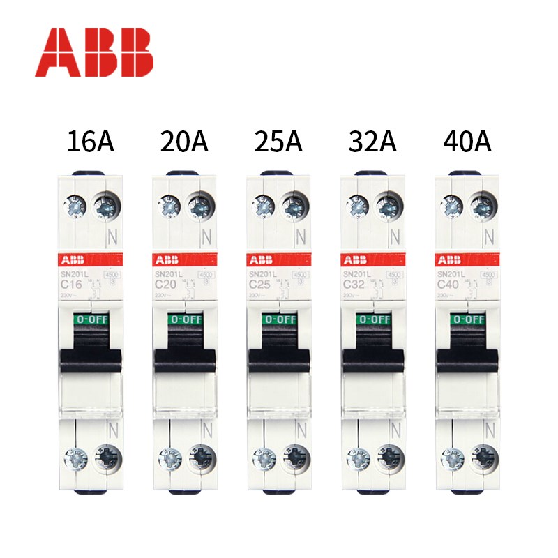A空气开关DP双进双出S201L断路器D10-40A一位双极单片1P+进口
