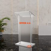 亚克力磨砂讲台演讲台迎宾台咨客台简约会议主持台接待台泊车台