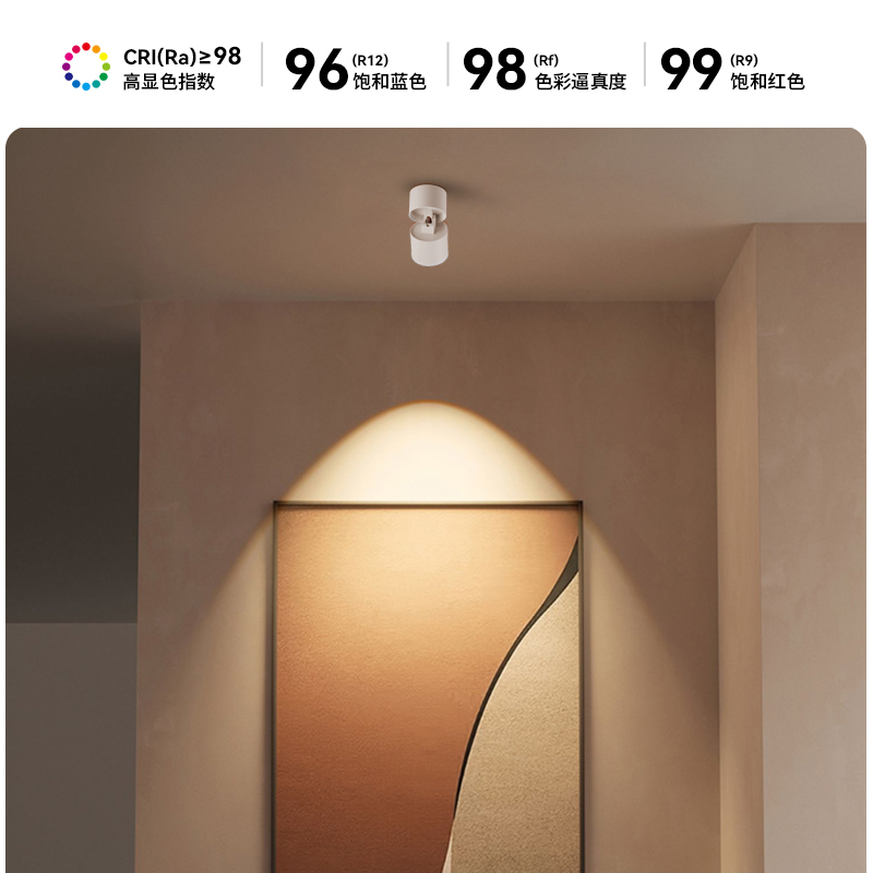 led明装射灯可调节筒灯过道玄关吸顶式折叠洗墙照画免开孔天花灯