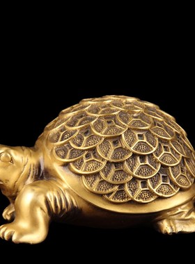 铜八卦金钱龙龟摆件 铜金钱龟摆件 铜龙龟摆件