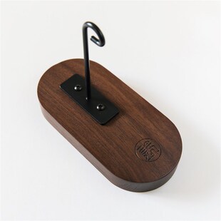 风之诗和弦风铃壁挂架黑胡桃木免打孔墙壁悬挂钩自粘阳台装饰挂件