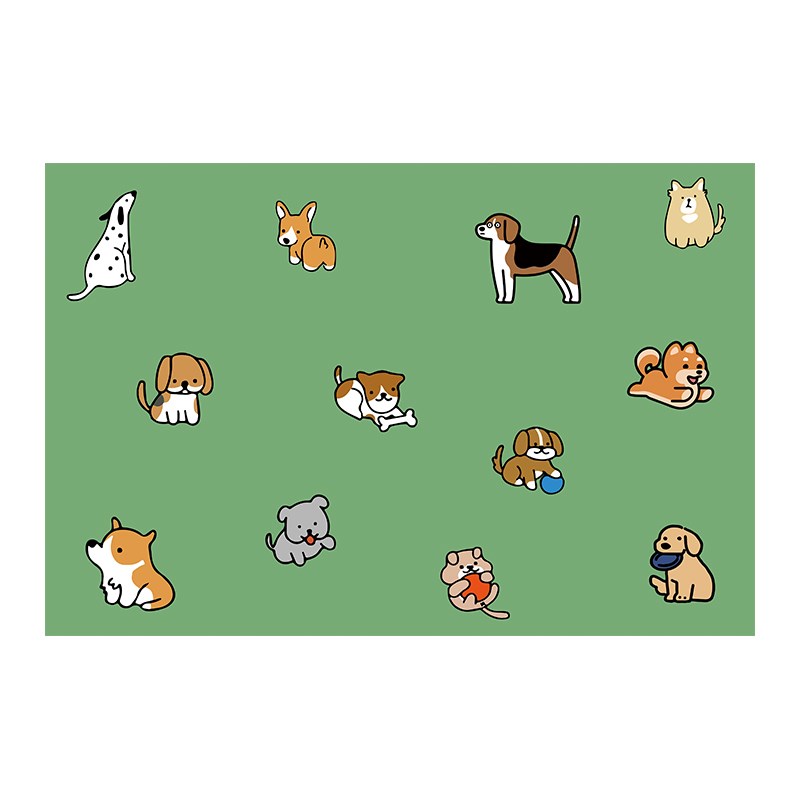 卡通狗狗入户门地垫进门地毯丝圈除尘门垫大门口玄关脚垫可裁剪