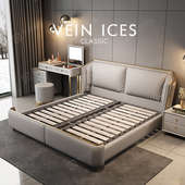 高端款 皮床主卧双人简约大坪数床艺婚床软包皮艺床双人家俱