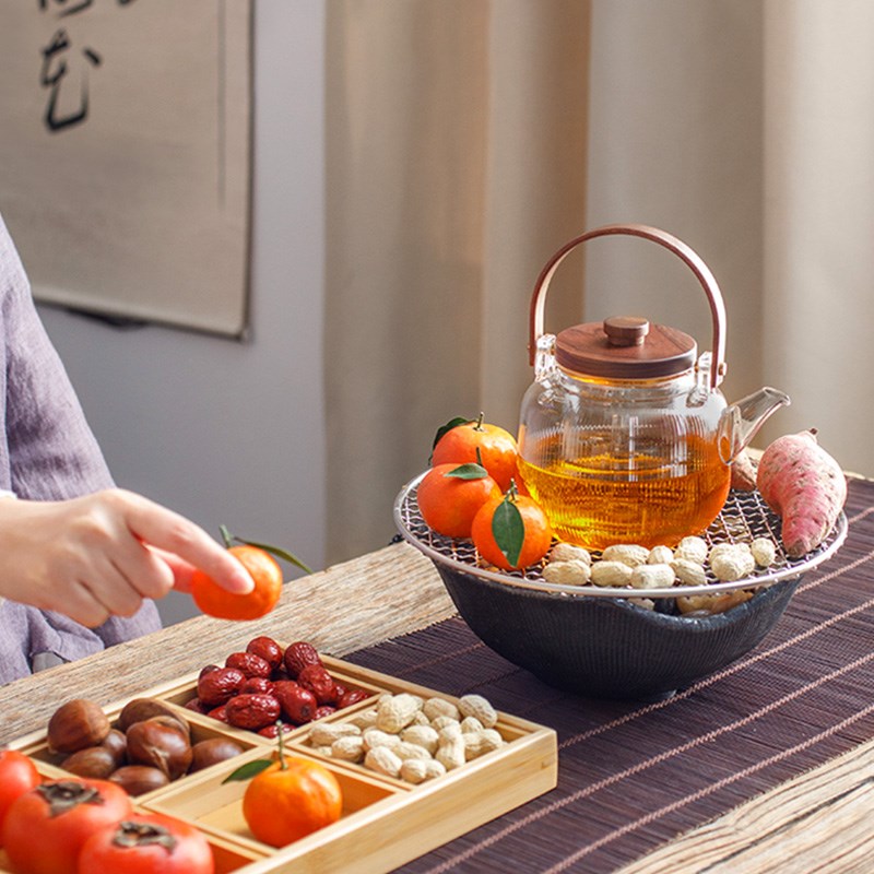围炉煮茶家用全套花茶室内电陶炉套装煮茶壶煮茶器煮茶炉烤茶炉子