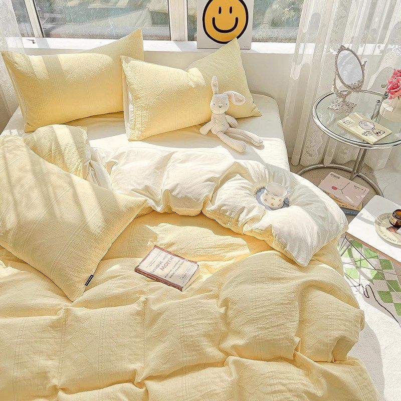 四件套全棉2024新款四季通用床上磨毛提花三层纱被套床单被罩,床上用品,床品套件/四件套/多件套,淘宝优惠券,粉丝福利购,淘宝优惠卷