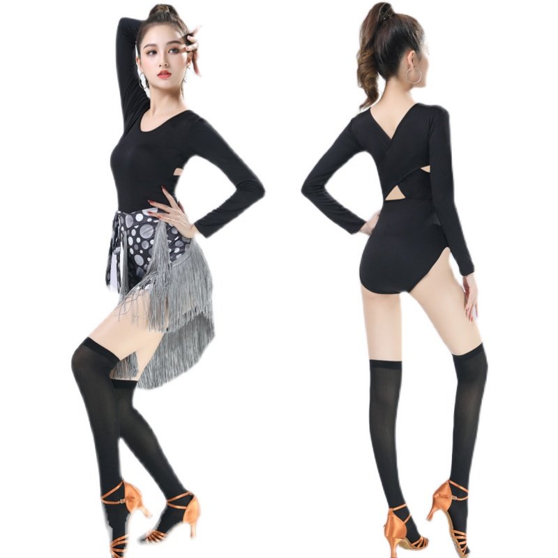 拉丁舞服练功服女连体上衣服装2022新款成年秋冬长袖T恤形体服,运动/瑜伽/健身/球迷用品,拉丁舞上装,淘宝优惠券,粉丝福利购,淘宝优惠卷