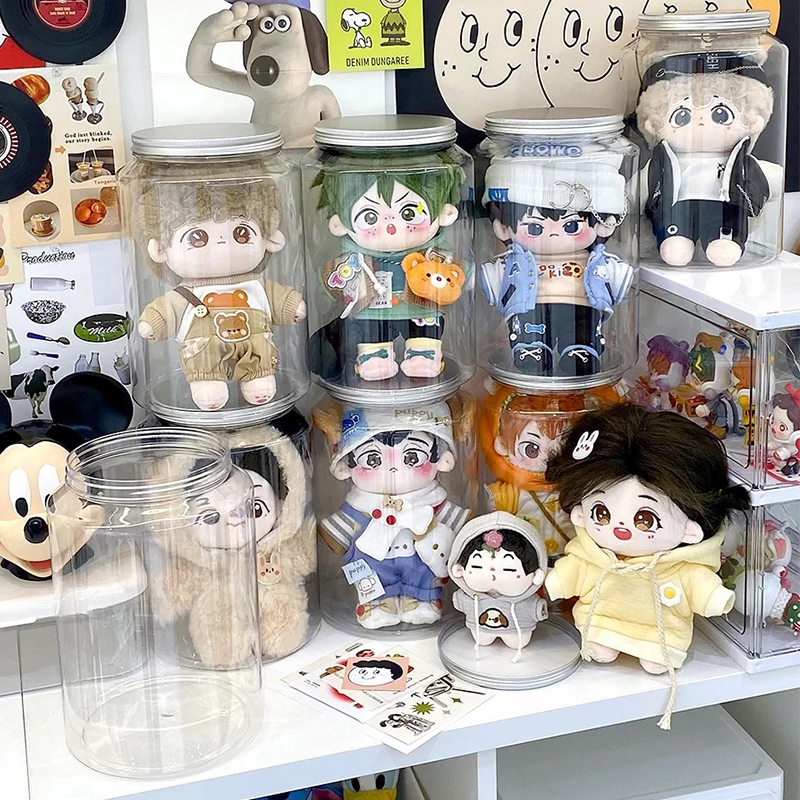 棉花娃娃收纳20cm防尘展示盒毛绒玩具玩偶公仔布娃收纳箱整理神器