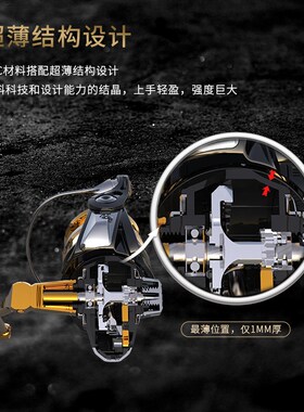 海伯STEED战马至轻款LFC路亚轮碳纤维斜口纺车轮淡水远投轮鱼线轮