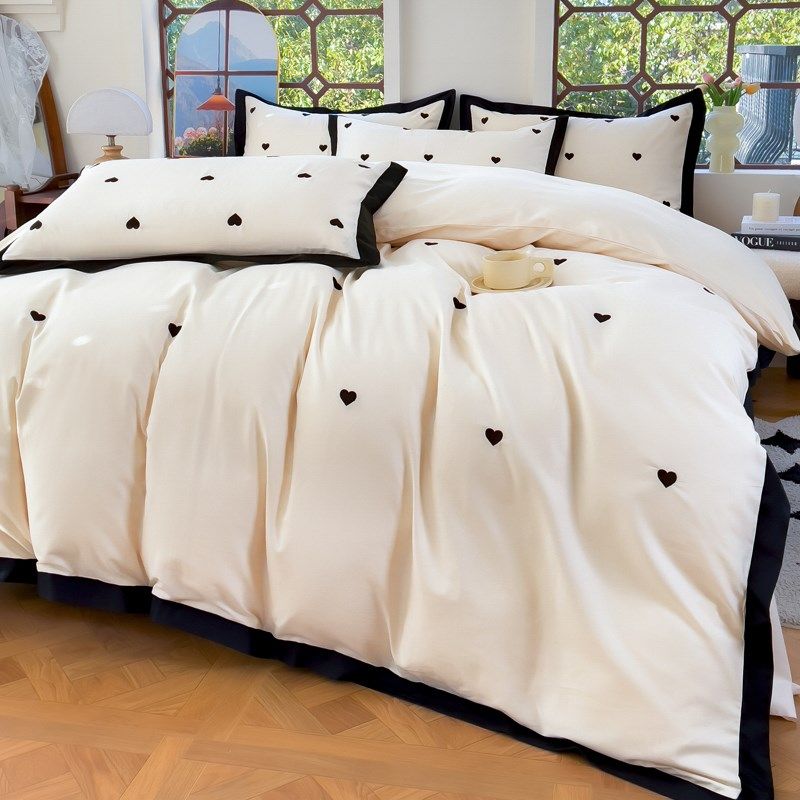 全棉四件套水洗棉床单被套2024新款单人床上用品三件套床笠,床上用品,床品套件/四件套/多件套,淘宝优惠券,粉丝福利购,淘宝优惠卷