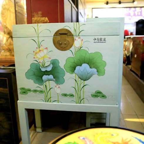 新中式古典原木家具香樟木储物箱储物柜装饰柜床头柜小茶几柜