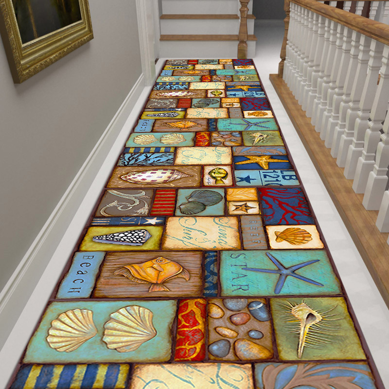 3d走廊过道地毯长条厨房垫楼梯z进门口飘窗地垫家用防滑可剪裁定