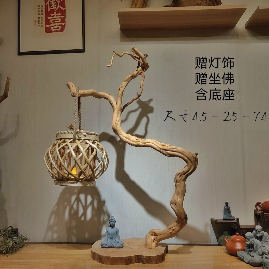 精品优质崖柏木意境禅意木雕根雕摆件玄关家居客厅雕刻工艺品