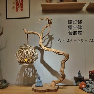 精品优质崖柏木意境禅意木雕根雕摆件玄关家居客厅雕刻工艺品