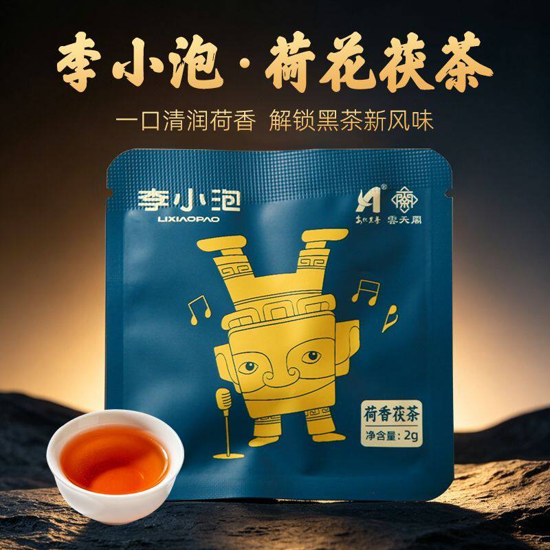 云天阁李小泡荷香茯茶安化黑茶独安化黑茶