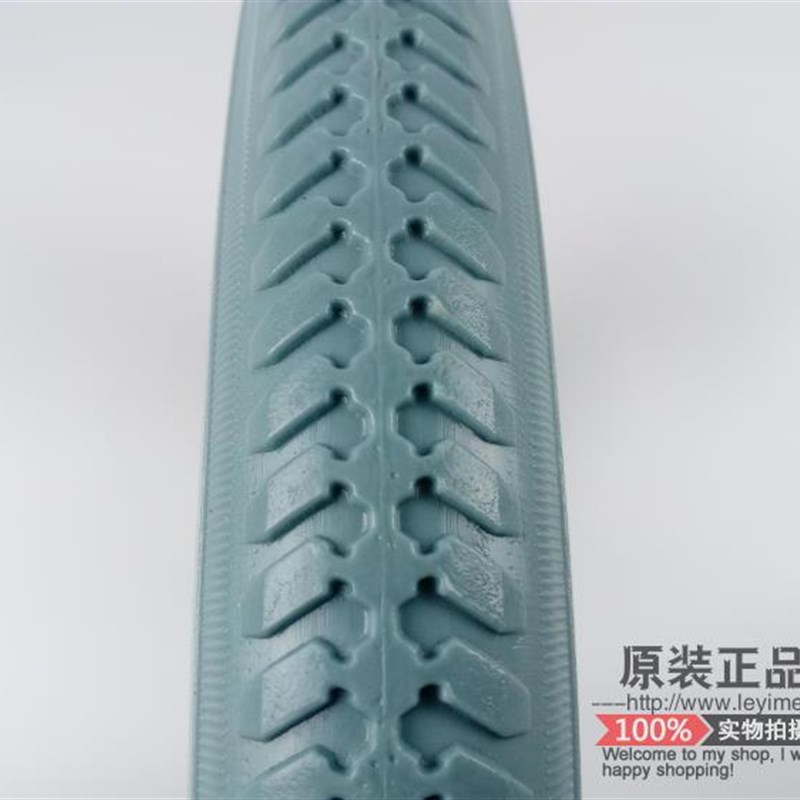 轮椅配件后轮16*3*/8寸PU弹力免充气轮胎手动轮椅车轱辘