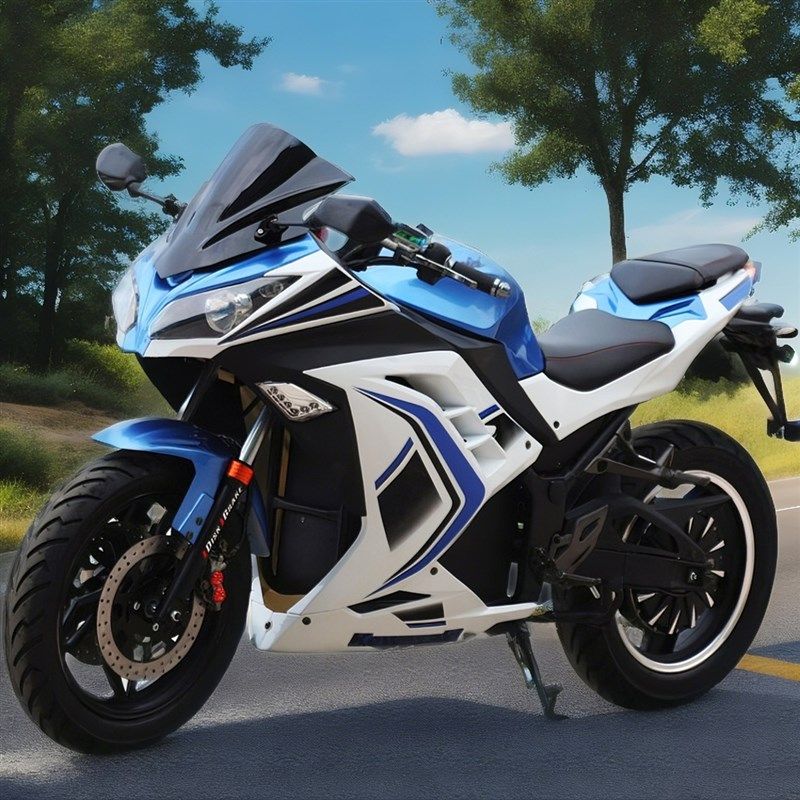 新款V6电动摩托车跑车大功率趴赛地平线小忍者二代可上牌电动街车