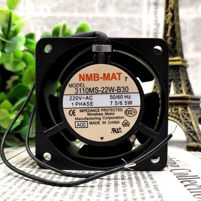 NMB 3110MS-22W-B30 6CM 6030 220V 7.5W 耐高温机柜酒柜铝框风扇