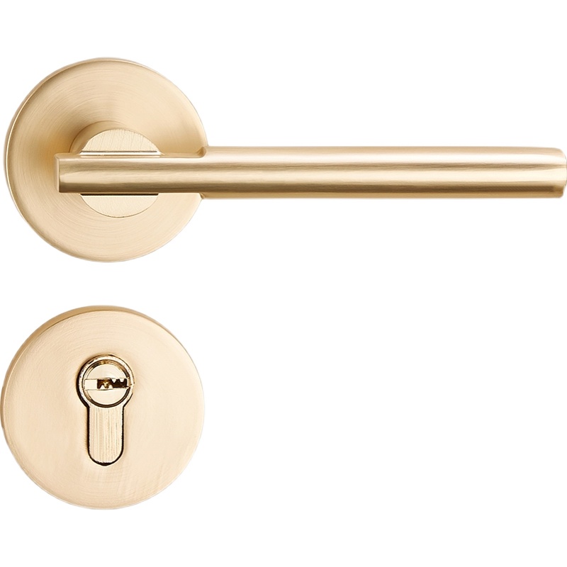 家用门锁通用型黑色分体锁具室内门锁卧室门门把手房门锁手柄五金