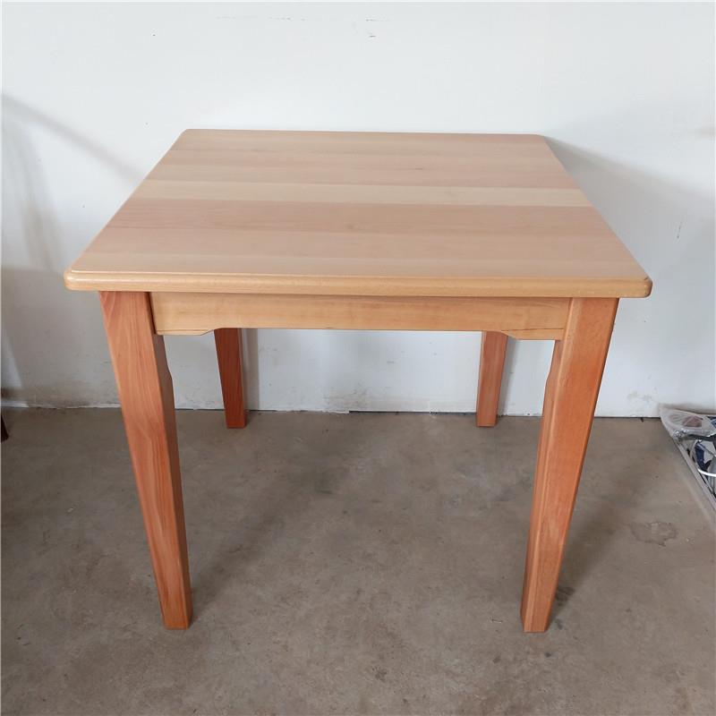 榉木餐桌简约经济型家用实木四方桌北欧客厅餐厅桌子饭桌