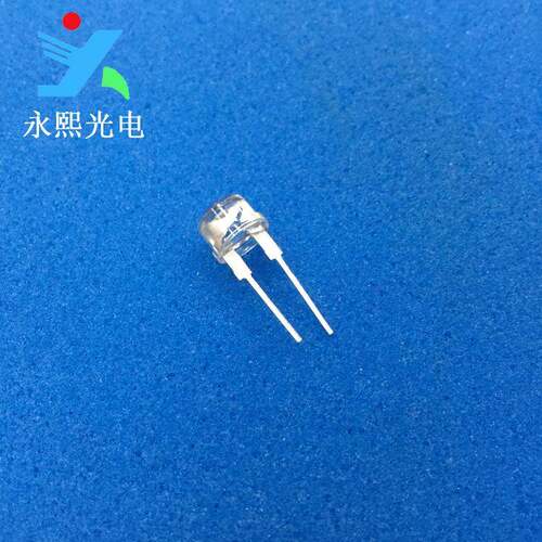 F8草帽0.5w蓝灯led灯珠发光二极管直插8mm蓝色灯珠蓝灯
