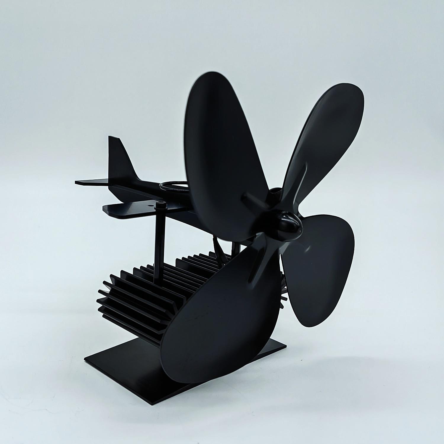 2023新款壁炉风扇燃木炉子热动力空气循环风扇温差发电飞机风扇