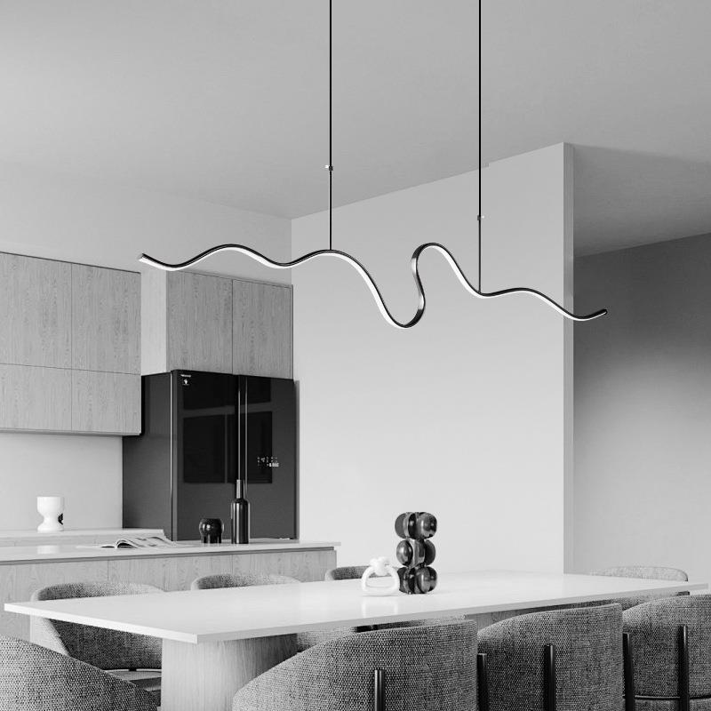 全铜餐厅吊灯现代简约轻奢餐桌吧台吊灯意式极简饭厅灯2024年新款