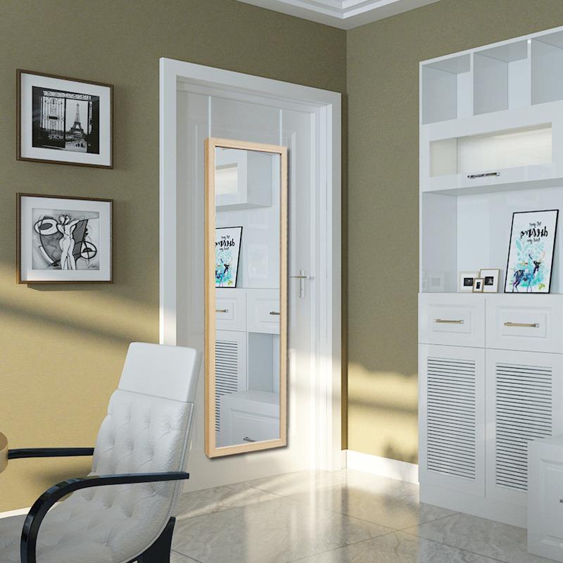 免打孔穿衣镜壁挂镜子贴墙门后镜现代简约门挂镜试衣家用全身镜女