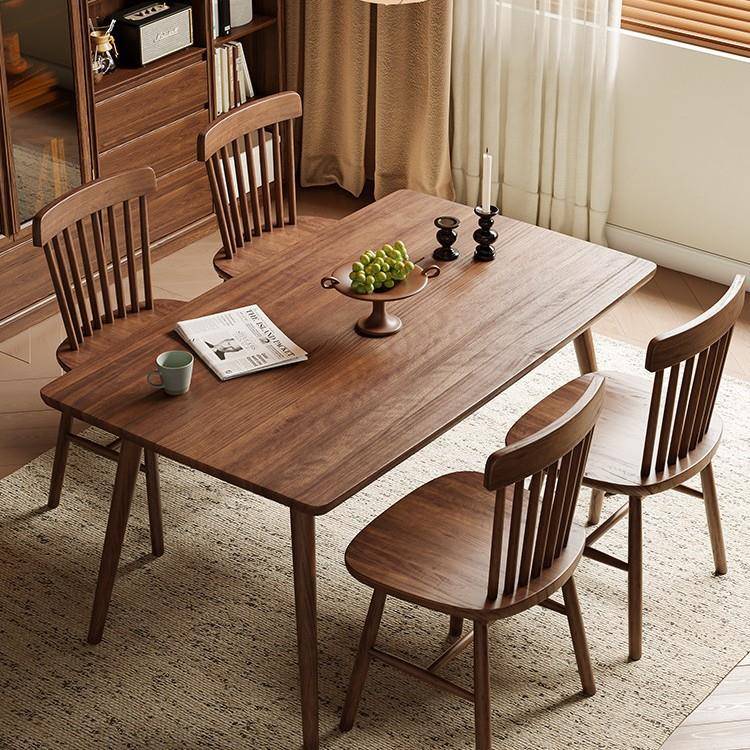 2025新款现代简约家用餐桌餐厅椅靠背实木椅子木头轻奢高级餐饮