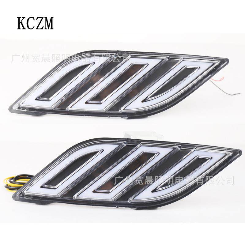 新款猛禽F150流水边灯Raptor白色日间行车灯与黄色转向信号灯