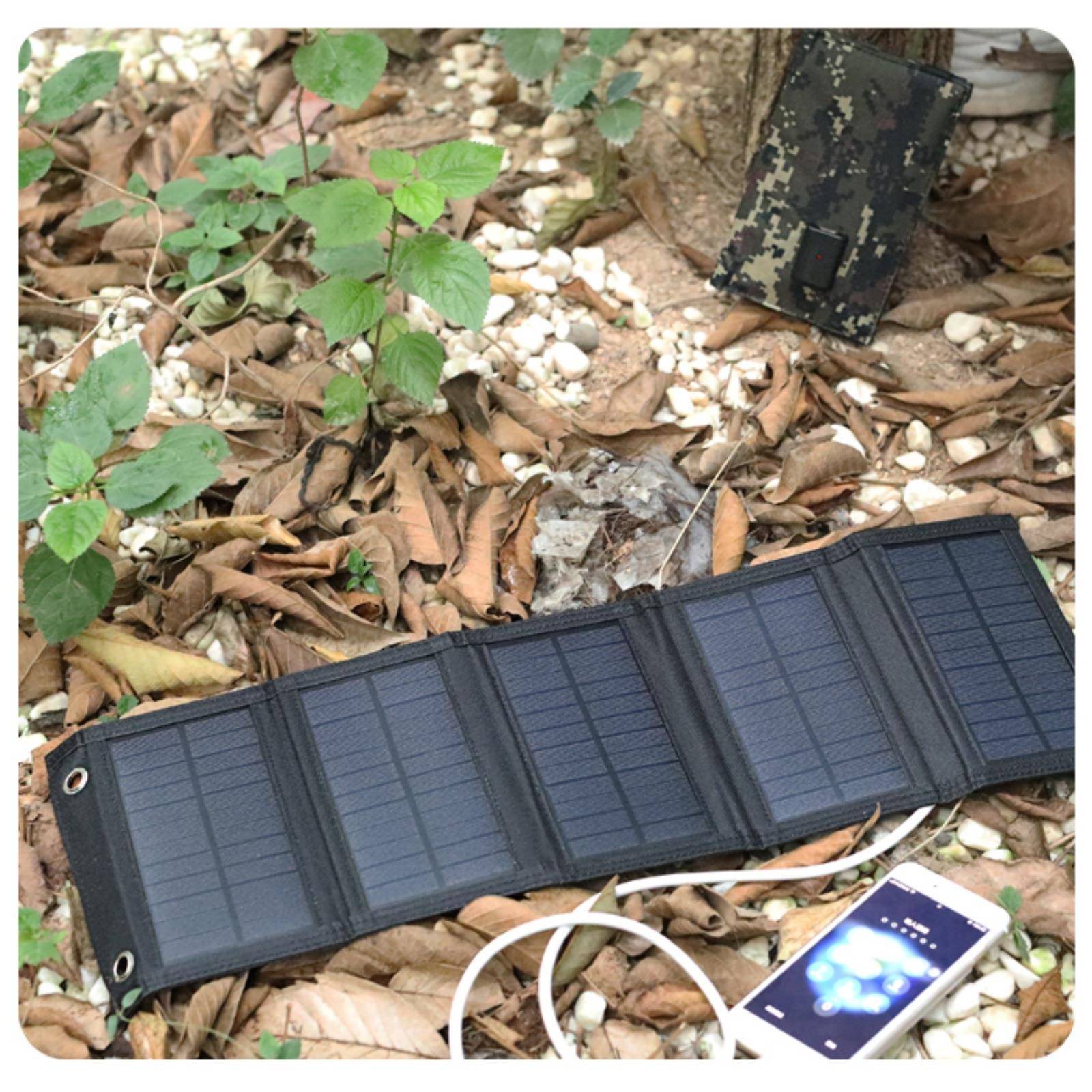 便携式太阳能折叠8W/10W/12W/14W充电包USB/5V输出防水移动充电器