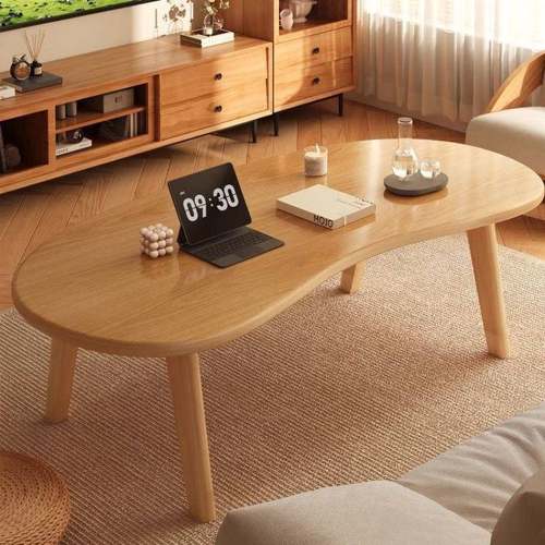 可折叠茶几客厅家用实木腿茶桌2025新款高端阳台飘窗桌炕桌小桌子