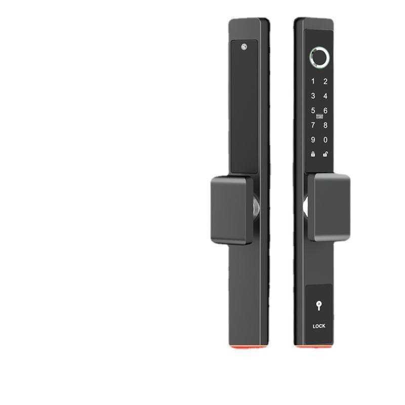 户外密码断桥铝合金窄边锁庭院门平移门通智能锁室内外指纹防水锁