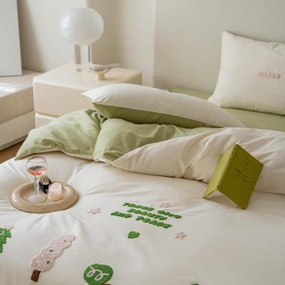 四件套卡通床上用品保暖加厚长绒棉秋冬可爱全棉纯棉磨毛毛巾绣