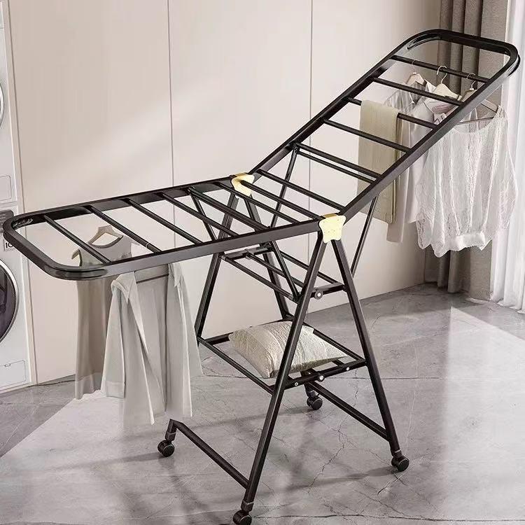 折叠晾衣架落地家用阳台凉晒挂衣架室内婴儿凉衣杆户外晒被子神器