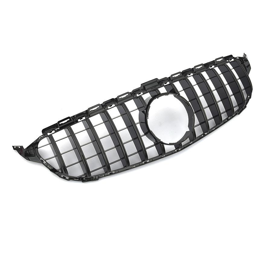 适用于奔驰C级W205改装GTR款中网C300LC200L竖格中网前格栅