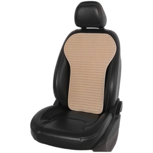 车用腰靠四季通用亚麻透气靠背汽车腰枕靠垫单片单件防滑椅背垫