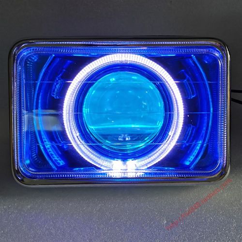 适用于铃木王GS/CG125大灯总成方灯改装海5LED双光透镜天使眼配件